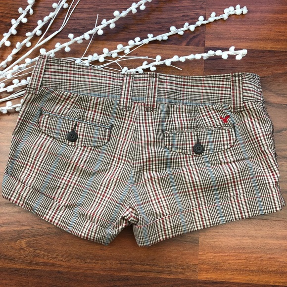 American Eagle women’s check plaid shorts Size 0 - Picture 4 of 7